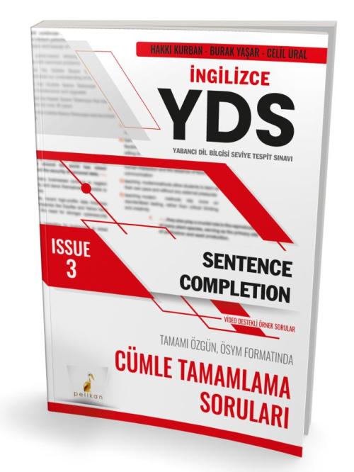 YDS İngilizce Sentence Completion Issue 3 - kitap Hakkı Kurban